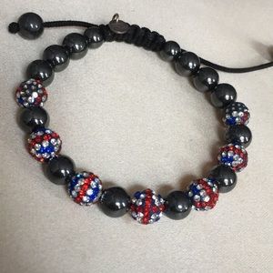 Sparkly Union Jack Tresor Paris Bracelet